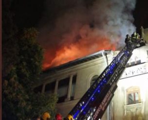 Incendio en barrio Lastarria afectó oficinas del SernamEG y la Defensa Civil