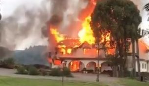 Dos viviendas destruidas por incendio en fundo de Lautaro