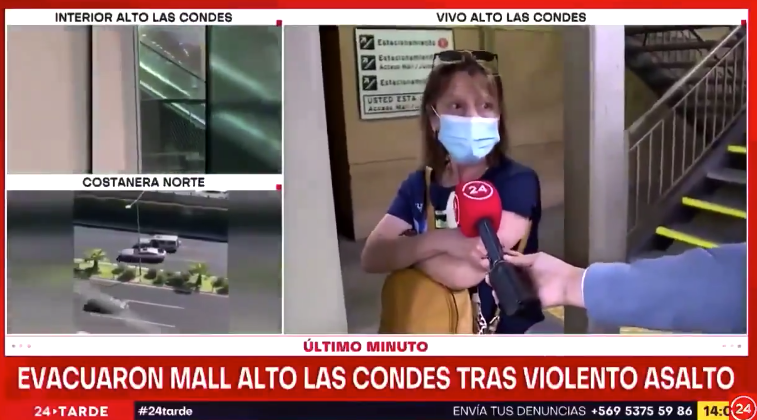 VIDEO | “Deberían olvidarse de los derechos humanos…”: El desahogo de una clienta del Mall Alto Las Condes tras violento asalto