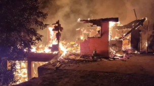 Región del Biobío: Reportan ataque incendiario a casa ubicada cerca del Lago Lanalhue