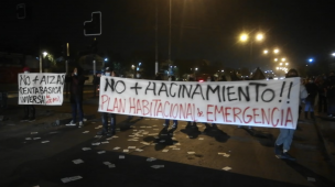 Se reportan manifestaciones en Lo Hermida: exigen congelar los precios de artículos de primera necesidad y un Plan Habitacional de Emergencia