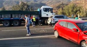 Ocho vehículos fueron afectados en accidente múltiple registrado en la Ruta 68