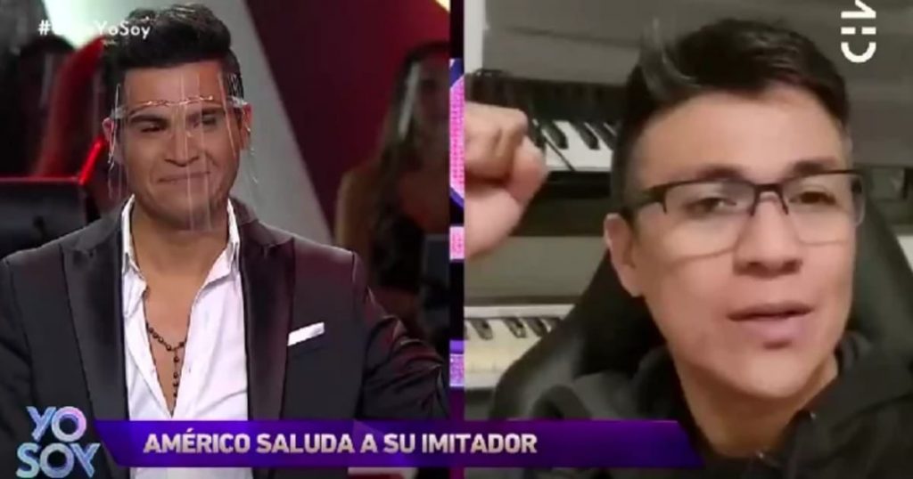 “Estoy feliz de esta linda sorpresa”: Imitador de Américo se emocionó en “Yo Soy” tras saludo del cantante