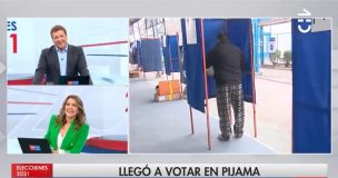 Curioso: Hombre llegó a votar en pijama en las elecciones antes que se constituyeran las mesas