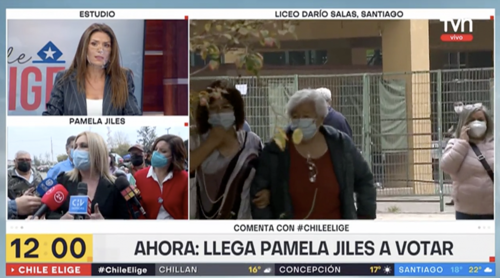 Programa especial de las elecciones en TVN corta en vivo las declaraciones de Pamela Jiles: “La idea es poder dar el ejemplo”