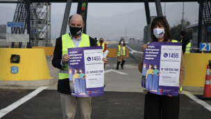 Ministros de la Mujer y Obras Públicas lanzan convenio para difundir en carreteras canales de orientación para mujeres víctimas de violencia