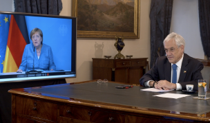 Presidente Piñera realiza videoconferencia con la canciller Ángela Merkel