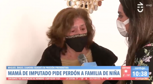 Mamá de Ángel Zamora pidió perdón a la familia de la menor: “Estoy destrozada con esto”