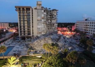 Miami: Adelantan para este domingo demolición de restos de edificio por llegada de tormenta Elsa