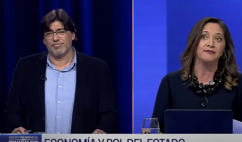 No se vio en la TV: Daniel Jadue protagonizó “incómodo” momento con Mónica Pérez durante debate