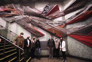 Inauguran nuevo mural en la estación San Alberto Hurtado de Metro de Santiago