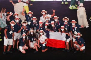 Encabezados por Francisca Crovetto y Marco Grimalt: El desfile del Team Chile en la inauguración de Tokio 2020