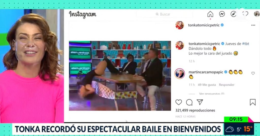 Tonka Tomicic revivió impactante performance que realizó en “Bienvenidos” donde deslumbró a JC Rodríguez