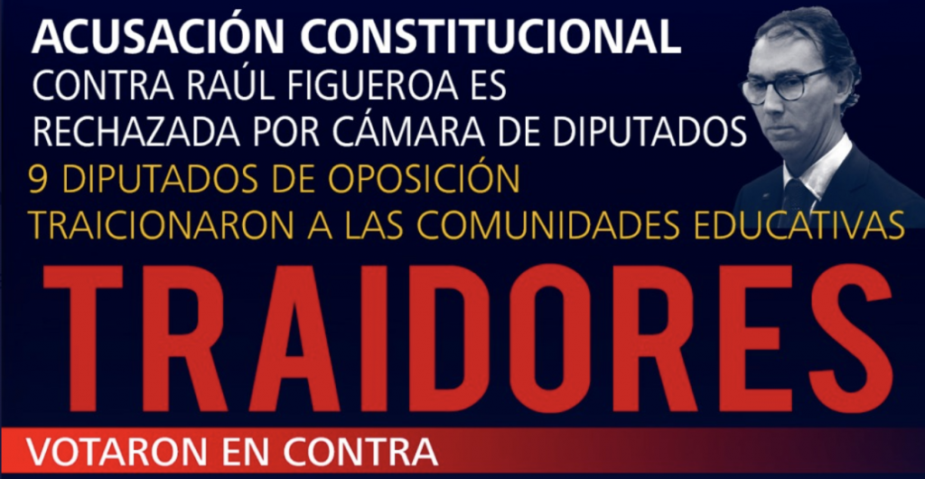 Colegio de Profesores califica de “traidores” a 9 diputados de oposición tras acusación constitucional contra ministro de Educación