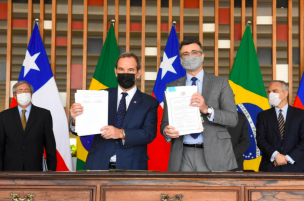Canciller impulsa la ratificación del Acuerdo de Libre Comercio y acuerda fortalecer la cooperación para desarrollar el hidrógeno verde