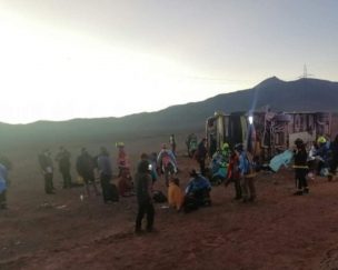 Pasajero de bus volcado sufre amputación de mano en ruta del desierto de Atacama