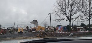 Sistema frontal provoca tornado en Tucapel: 20 casas resultaron dañadas