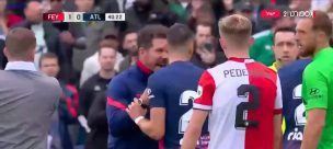 Insólito: el Cholo Simeone ingresó molesto a la cancha para separar pelea en partido amistoso