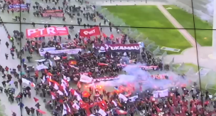 Manifestaciones se registran en las inmediaciones del Palacio de La Moneda