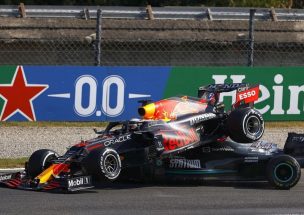 [Video] El impactante choque entre Verstappen y Hamilton en el GP de Italia