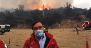 Delegado Presidencial, Felipe Guevara, llama a despejar las zonas de Lo Marín y Capilla de Caleu ante alerta por incendio forestal