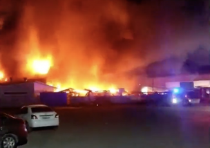 Incendio en Calera de Tango consumió fábrica industrial de lácteos