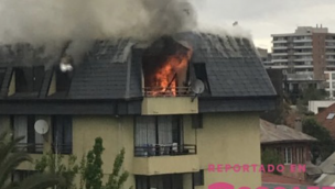 Incendio afecta edificio en Providencia