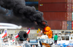 Pescadores resultan heridos en medio de protestas en el sector del muelle Prat de Valparaíso