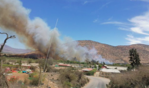 Declaran Alerta Roja para la comuna de Ovalle por incendio forestal