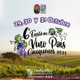 Vuelve la Fiesta del Vino País a Cauquenes este viernes 29, sábado 30 y domingo 31