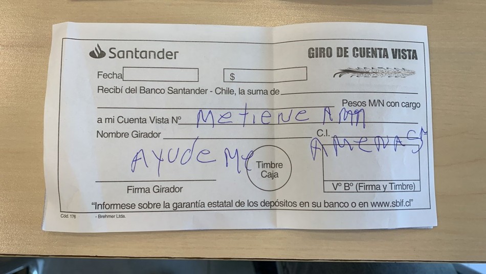 “Me tienen amenazado”: Hombre fue salvado por el papeleta tras ser obligado a girar $40 millones