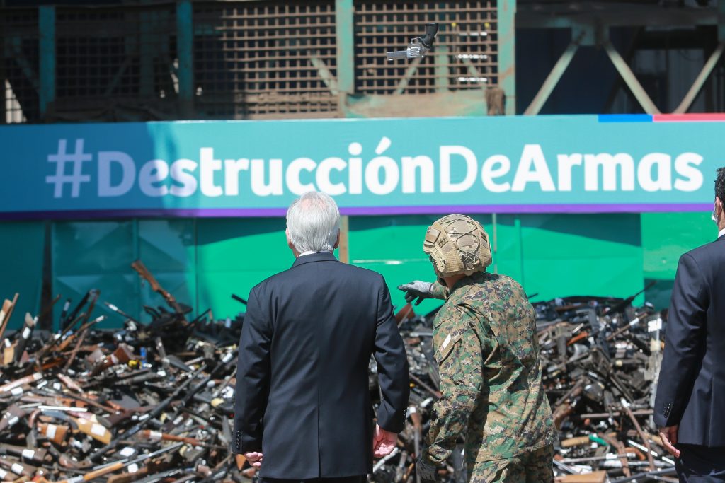 Sebastián Piñera encabeza acto de destrucción de más de 13 mil armas: “Vamos a lograr que la delincuencia retroceda”