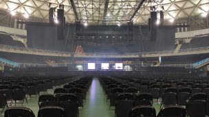 Autoridades fiscalizan medidas sanitarias en el Movistar Arena para el regreso de los eventos masivos