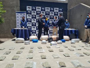 PDI detiene a cuatro extranjeros en Arica e incauta más de 134 kilos de droga: Estaría avaluada en $250 millones