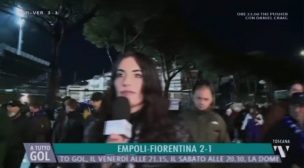 [Video] Repudiable: periodista italiana es acosada en vivo durante transmisión de la Serie A