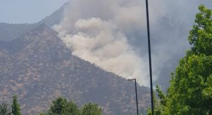 Reportan incendio en el Cerro Manquehue: no se registra riesgo de propagación hacia viviendas aledañas