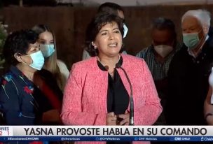 Yasna Provoste reconoce derrota y dice que 