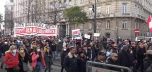 Covid-19: Más de 20 mil personas protestaron en Austria contra la vacunación obligatoria