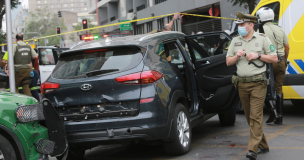 Balacera en Santiago Centro dejó a cuatro detenidos y un herido tras asalto a las afueras de sucursal bancaria