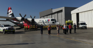 Presidente Piñera presentó el nuevo avión C130 para combatir incendios forestales