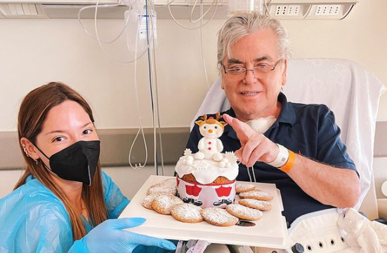 Kel Calderón pasó especial Navidad junto a su padre en la clínica y envió conmovedor mensaje