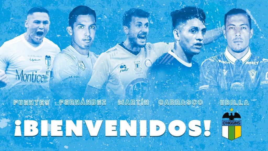 O’Higgins anuncia cinco nuevos refuerzos para la próxima temporada