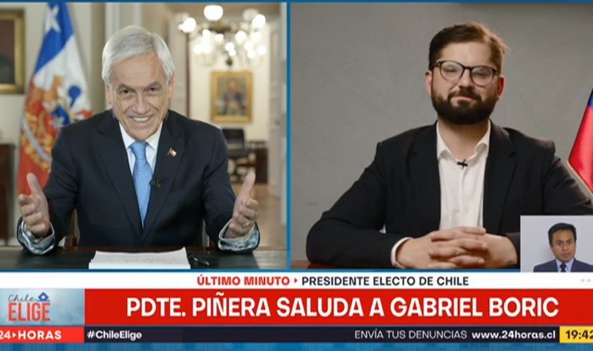 Presidente Piñera felicita a Gabriel Boric: “La democracia cumplió y los chilenos han dado un ejemplo de democracia”