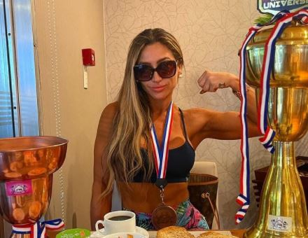 Nicole “Luli” Moreno dejó las pesas de lado para pasar Navidad con especial persona de su vida