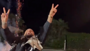 [Video] Baile y fuegos artificiales: Arturo Vidal recibió el 2022 a lo grande