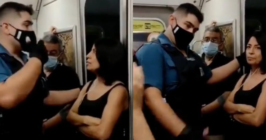 “Ningún respeto”: Pasajera de metro se negó a usar mascarilla y fue obligada a bajar del vagón