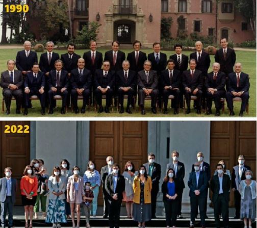 Boric y la comparación con el gabinete de 1990: “No olvidemos que la foto pre-Alwyin era con militares”