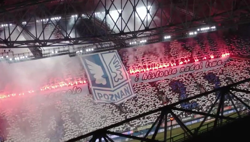¡De película! El increíble recibimiento de la hinchada del Lech Poznań de Polonia en su centenario