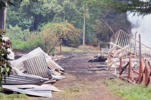 Ataque incendiario en La Araucanía: una cabaña resulta quemada en Curacautín