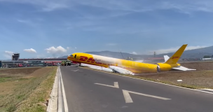 Avión de carga se accidentó en aeropuerto de Costa Rica: Se partió en dos al momento del aterrizaje